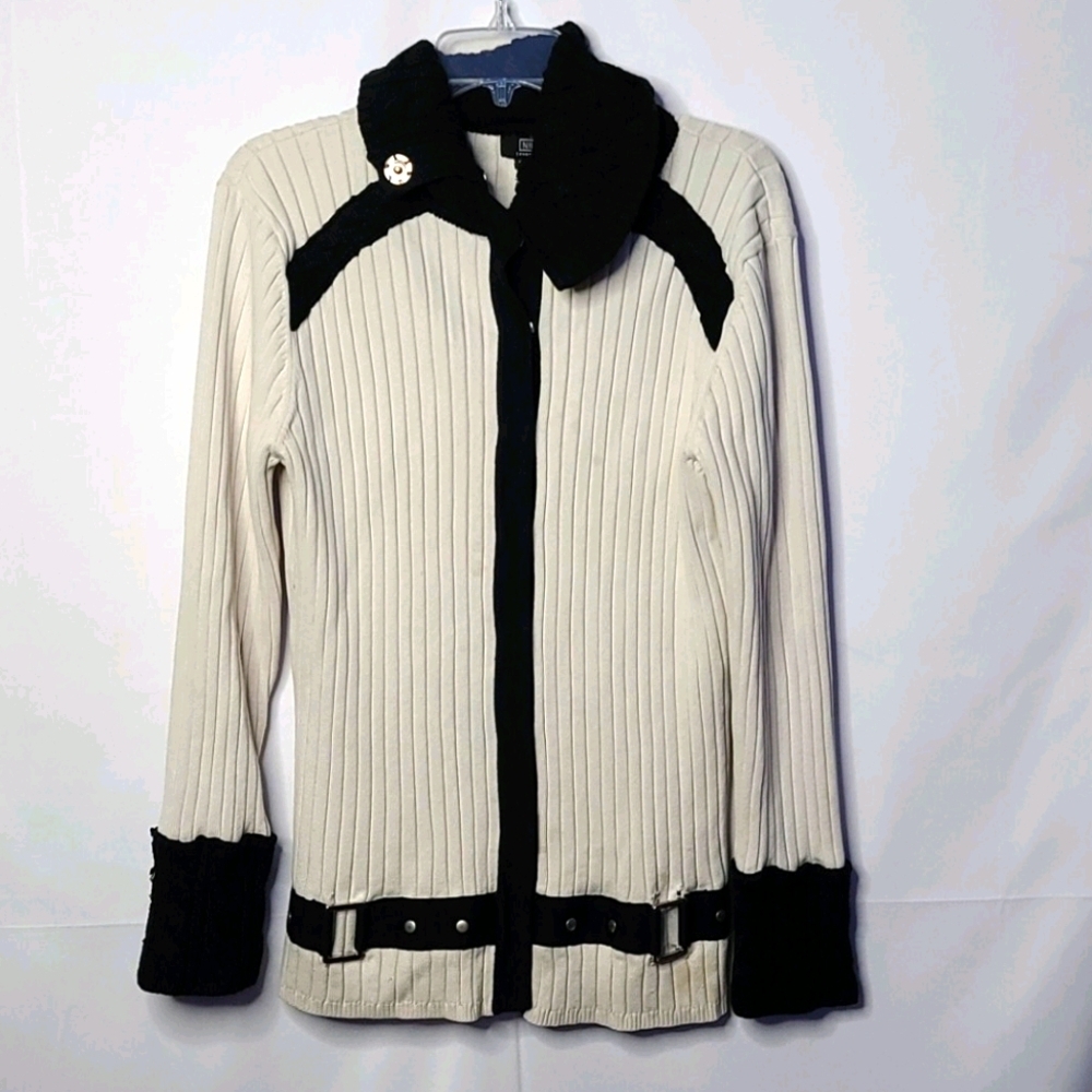NILS Sportswear snap button heavy sweater cardigan sz XL